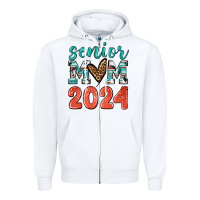 White senior mom 2024 tbw Zipper Hoodie - texasbilliewilder