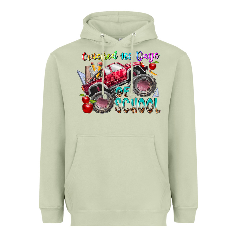Crushed 100 Days Of School Heavyweight Hoodie by RacoonDesign | Teevron