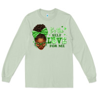 Matcha sorority colors green its the self love for me afr Long Sleeve Tee - texasbilliewilder