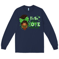 Navy sorority colors green its the self love for me afr Long Sleeve Tee - texasbilliewilder