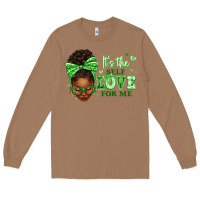 Toasted Coconut sorority colors green its the self love for me afr Long Sleeve Tee - texasbilliewilder