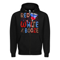 Black red white and booze Zipper Hoodie - Zillion Design Studio