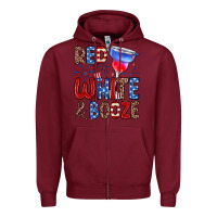 Burgundy red white and booze Zipper Hoodie - Zillion Design Studio