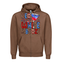 Chestnut red white and booze Zipper Hoodie - Zillion Design Studio