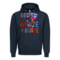 Navy red white and booze Zipper Hoodie - Zillion Design Studio