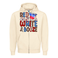 Red White And Booze Zipper Hoodie | Teevron