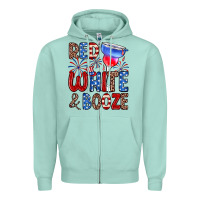 Seafoam red white and booze Zipper Hoodie - Zillion Design Studio