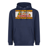 Navy god bless america sunflower license plate Heavyweight Hoodie - HRA Design Shop