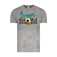 Cloud Rock western leopard cowhide sunflowers  glitter mom soccer Vintage Tee - Artiststas