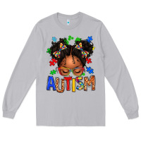 Autism Afro Girl Long Sleeve Tee | Teevron