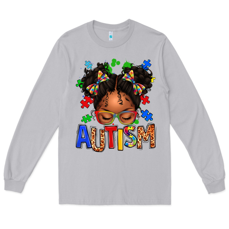Autism Afro Girl Long Sleeve Tee by texasbilliewilder | Teevron