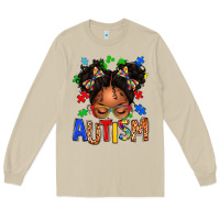 Mushroom autism afro girl Long Sleeve Tee - texasbilliewilder