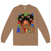 Toasted Coconut autism afro girl Long Sleeve Tee - texasbilliewilder