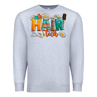Heather Grey hair tech Premium Sweatshirt - AdoDesignShop