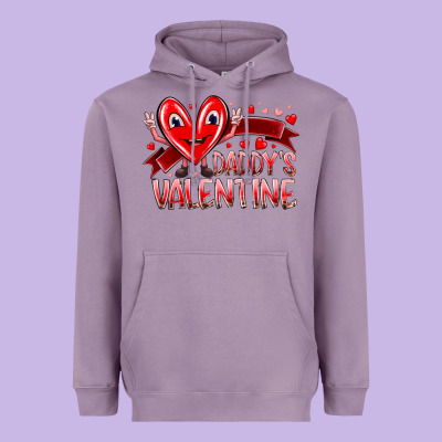 Daddy Is Valentine Heavyweight Hoodie Designed By Racoondesign