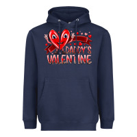 Navy daddy is valentine Heavyweight Hoodie - RacoonDesign