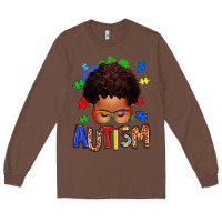 Chestnut autism afro kid Long Sleeve Tee - texasbilliewilder