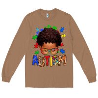 Toasted Coconut autism afro kid Long Sleeve Tee - texasbilliewilder