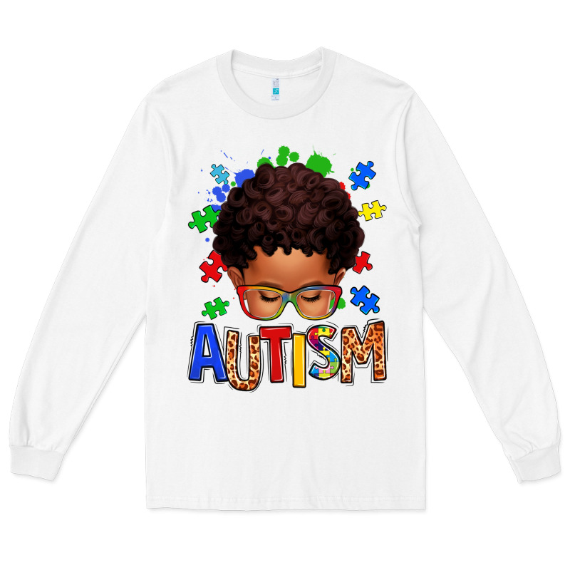 Autism Afro Kid Long Sleeve Tee by texasbilliewilder | Teevron