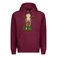 Burgundy simmental heifer Premium Hoodie - LillyAllenDesigns