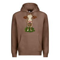 Chestnut simmental heifer Premium Hoodie - LillyAllenDesigns
