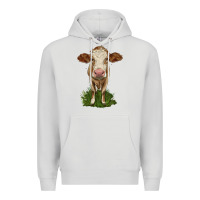 Dove Grey simmental heifer Premium Hoodie - LillyAllenDesigns