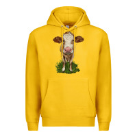 Lemon simmental heifer Premium Hoodie - LillyAllenDesigns