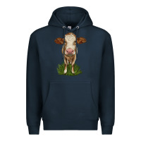 Navy simmental heifer Premium Hoodie - LillyAllenDesigns
