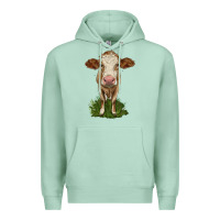 Seafoam simmental heifer Premium Hoodie - LillyAllenDesigns