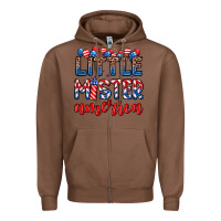 Chestnut little mister America Zipper Hoodie - Zillion Design Studio