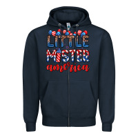 Navy little mister America Zipper Hoodie - Zillion Design Studio