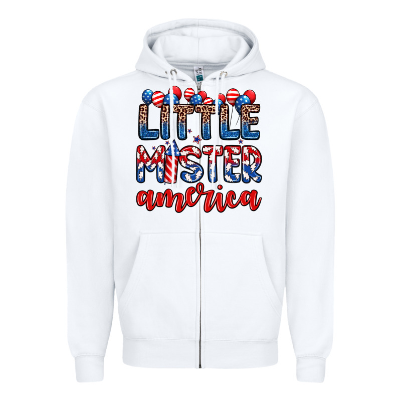 Little Mister America Zipper Hoodie by Zillion Design Studio | Teevron