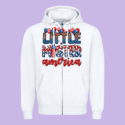 Little Mister America Zipper Hoodie Designed By Zillion Design Studio