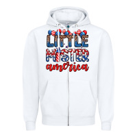 White little mister America Zipper Hoodie - Zillion Design Studio