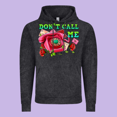 Dont Call Me With Pink Phone And Letters Vintage Hoodie Designed By Adodesignshop