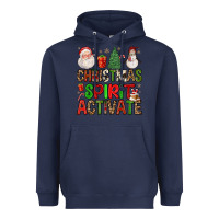 Navy christmas spirit activate Heavyweight Hoodie - FaDigitalArtStudio