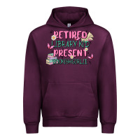 Mauve Wine retired library kid present bookish girlie Urban Hoodie - MaliasSmallBusiness