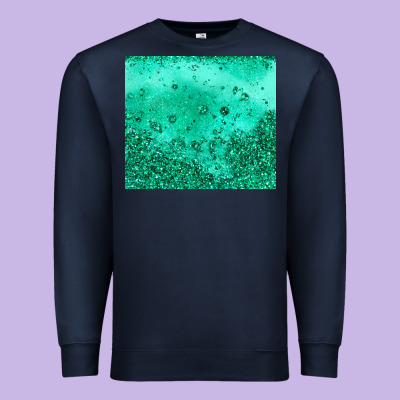 Green Glitter Premium Sweatshirt Designed By Jahusdesignshop
