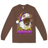 Chestnut big nick energy purple and gold afro santa Long Sleeve Tee - RanaPortraitStore