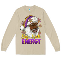 Mushroom big nick energy purple and gold afro santa Long Sleeve Tee - RanaPortraitStore
