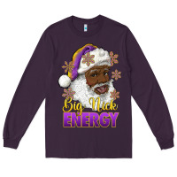 Plum big nick energy purple and gold afro santa Long Sleeve Tee - RanaPortraitStore