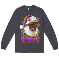 Smoke big nick energy purple and gold afro santa Long Sleeve Tee - RanaPortraitStore