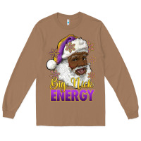 Toasted Coconut big nick energy purple and gold afro santa Long Sleeve Tee - RanaPortraitStore