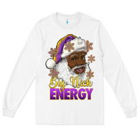 White big nick energy purple and gold afro santa Long Sleeve Tee - RanaPortraitStore