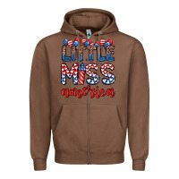 Chestnut little miss America Zipper Hoodie - Zillion Design Studio