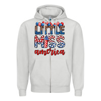 Dove Grey little miss America Zipper Hoodie - Zillion Design Studio