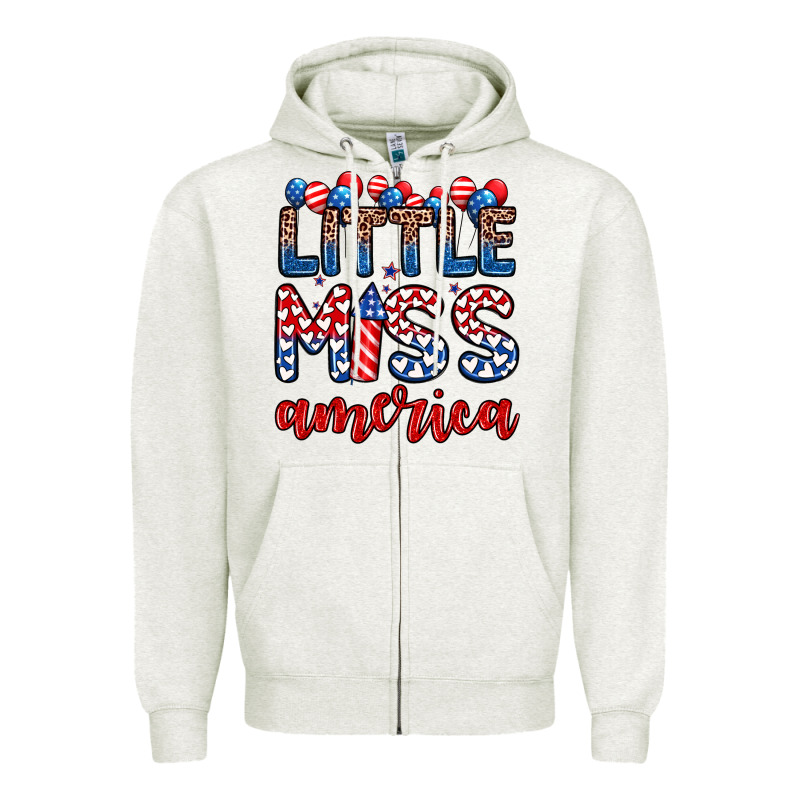 Little Miss America Zipper Hoodie by Zillion Design Studio | Teevron