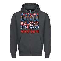 Smoke little miss America Zipper Hoodie - Zillion Design Studio