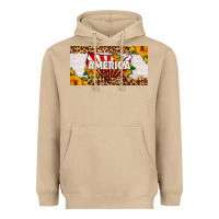 Mushroom america map sunflower license plate Heavyweight Hoodie - HRA Design Shop