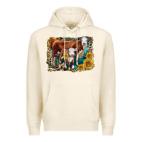 Tofu Hereford Cow and Hereford Calf With Leopard Premium Hoodie - LillyAllenDesigns
